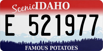 ID license plate E521977