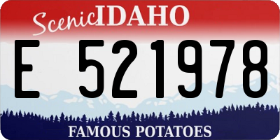 ID license plate E521978