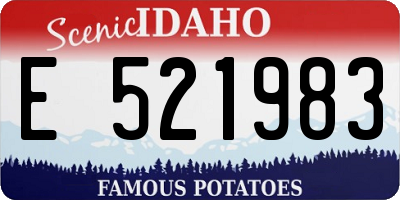 ID license plate E521983