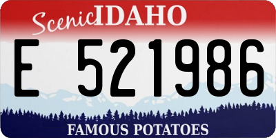 ID license plate E521986
