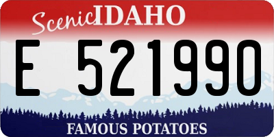 ID license plate E521990