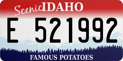 ID license plate E521992