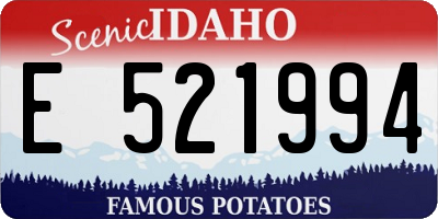 ID license plate E521994