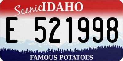 ID license plate E521998