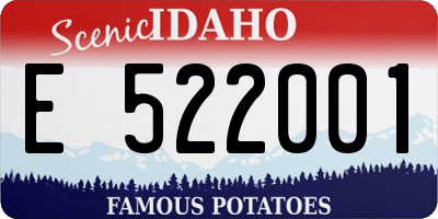 ID license plate E522001