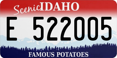 ID license plate E522005