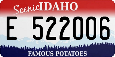 ID license plate E522006