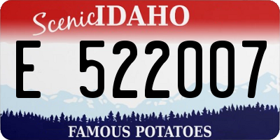 ID license plate E522007