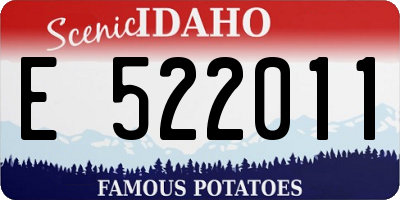 ID license plate E522011