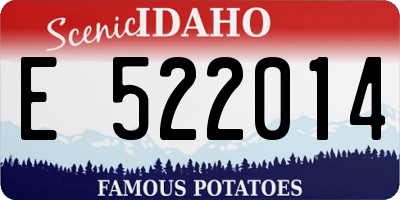 ID license plate E522014