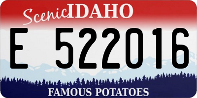 ID license plate E522016