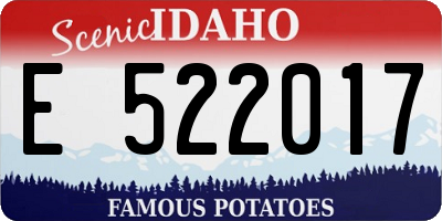 ID license plate E522017