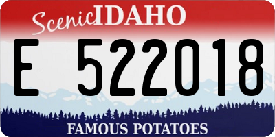 ID license plate E522018