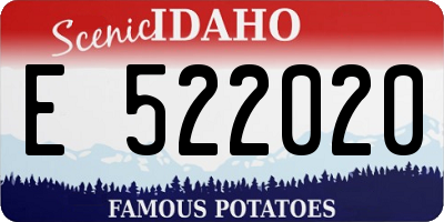 ID license plate E522020