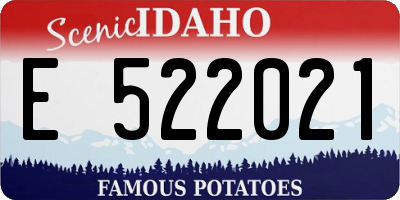 ID license plate E522021