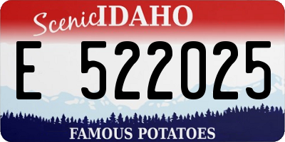 ID license plate E522025