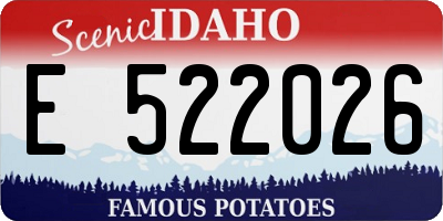 ID license plate E522026
