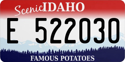 ID license plate E522030