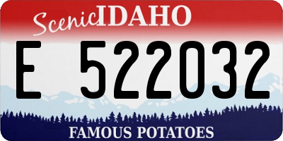 ID license plate E522032