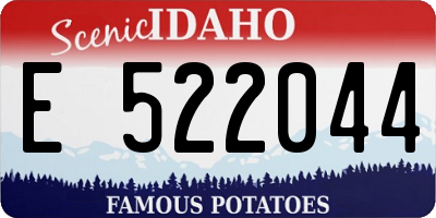 ID license plate E522044