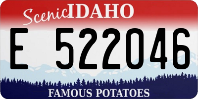 ID license plate E522046