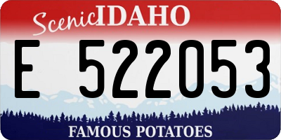 ID license plate E522053