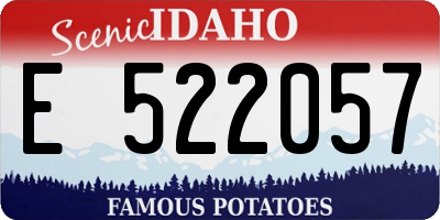 ID license plate E522057