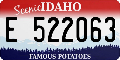 ID license plate E522063