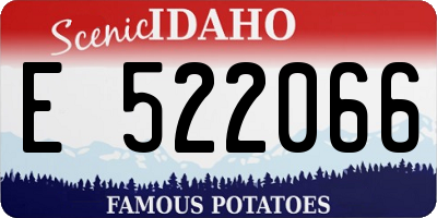ID license plate E522066