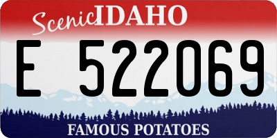 ID license plate E522069