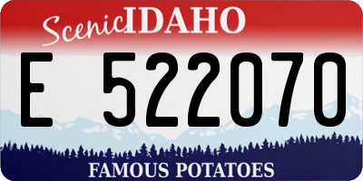 ID license plate E522070