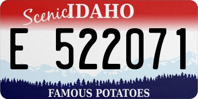 ID license plate E522071