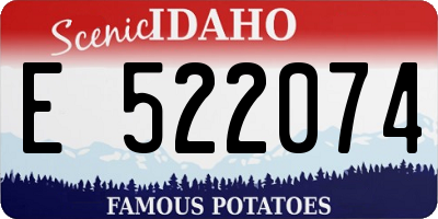 ID license plate E522074