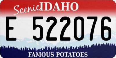 ID license plate E522076