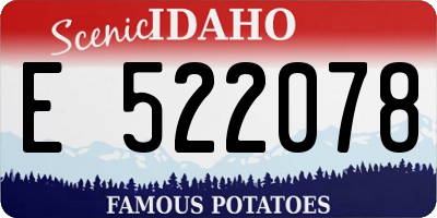 ID license plate E522078