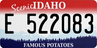ID license plate E522083