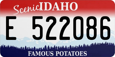ID license plate E522086