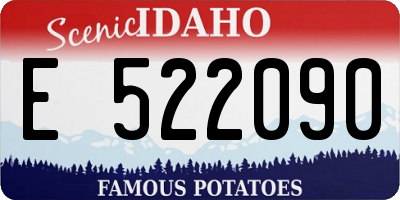 ID license plate E522090