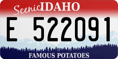 ID license plate E522091