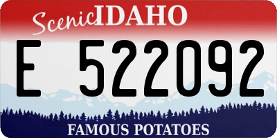 ID license plate E522092