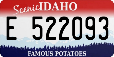 ID license plate E522093