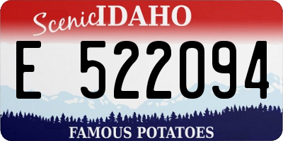 ID license plate E522094