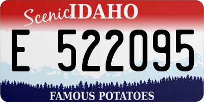 ID license plate E522095