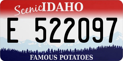 ID license plate E522097