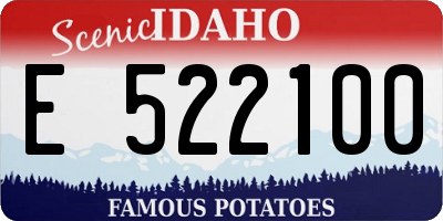ID license plate E522100