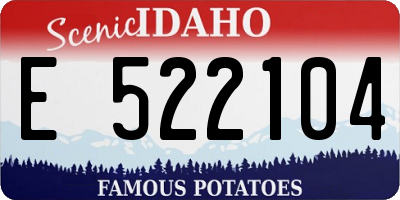 ID license plate E522104