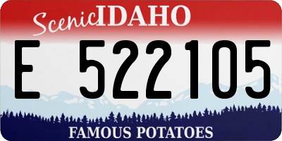 ID license plate E522105
