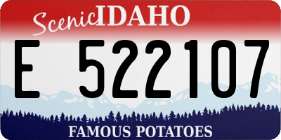 ID license plate E522107