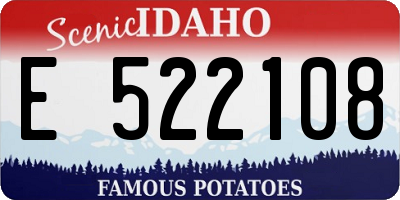 ID license plate E522108