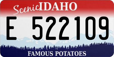 ID license plate E522109